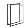 Firewood Rack Black 31.5"x9.8"x39.4" Steel