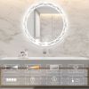 30" Round LED Bathroom Mirror –Adjustable Color Temperatures and Anti-Fog, Wall-Mounted Design