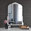 Baroque Ornate White Arch Wall Mirror