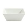 Hard Square 12 Piece Fine Ceramic Dinnerware Set in White