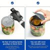 1pc Ergonomic Manual Can Opener with Soft Grips - Smooth Edge Cutting Can Opener for Kitchen & Restaurant - Food Grade Stainless Steel