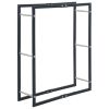 Firewood Rack Black 31.5"x9.8"x39.4" Steel