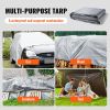 VEVOR Tarp Waterproof 16x20 ft, Plastic Poly Tarp Cover 10 Mil, Multi Purpose Tear UV and Temperature Resistant Outdoor Tarpaulin with High Durability