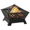 Fire Pit with Poker 25.2" XXL Steel