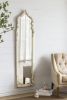 19x1.6x73.2" Oversized Full Length Floor Mirror, Vintage White Shabby Chic Wooden Frame for Leaning, Bedroom, Living Room