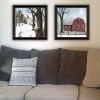 Trendy Decor 4U 2- Piece Vignette A Little Snow, Waiting for Spring Black Framed Wall Art for Living Room, Bedroom Wall Art Print for Home Decor by Bi