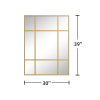 39"x30" Modern Rectangle Metal Golden Framed Wall-Mounted Vanity Mirror Bathroom Vanity Mirror for Bedroom Entryway, Living/Dressing Room