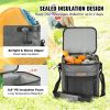 VEVOR Soft Cooler Bag, 30 Cans Soft Sided Cooler Bag Leakproof with Zipper, Waterproof Soft Cooler Insulated Bag