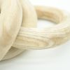 Natural Wood 3-Link Decorative Round Chain Decor for Bookshelf, Coffee Table