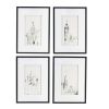 Set of 4 Architecture Wall Art Prints, Home Decor Art for Living Room Dining Room Entryway, 20" x 28"