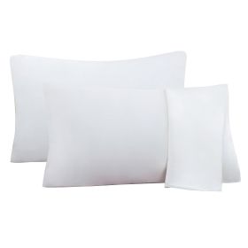 75D Satin Artificial Silk Pillowcase (Option: White brushed-King 20X36in-1pcs)