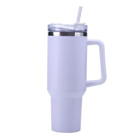 30oz Stainless Steel Insulated Coffee Cup | Travel Mug with Handle (Color: 30oz White, Capacity: 1PC)