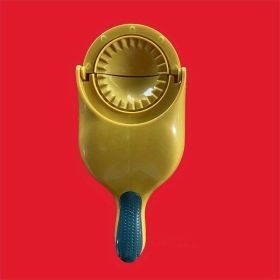 1pc Manual Dumpling Press Mold | Kitchen Tool for Dumpling Wrappers (Color: Yellow)