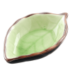 1pc Leaf-Shaped Ceramic Saucer | Handcrafted Seasoning Plate