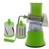 1pc Rotary Cheese Grater & Vegetable Slicer | 3 Interchangeable Blades