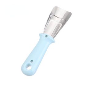 1pc Stainless Steel Freezer Scraper | Portable Deicing & Defrosting Tool (Color: Blue)