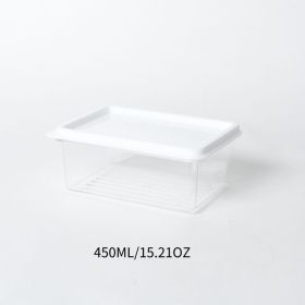 1pc Transparent Refrigerator Storage Box | Food Sealed Container (Capacity: 450ML)