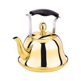 2L Stainless Steel Whistling Kettle | Tea Pot for Gas & Induction Stoves (Color: Titanium)