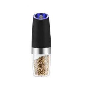 Electric Salt & Pepper Grinders | Stainless Steel Automatic Spice Mill (Color: 1pcs Black)