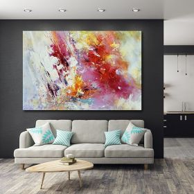 Hand Oil Painting on Canvas | Red Seascape Abstract Wall Art (size: 150x220cm)