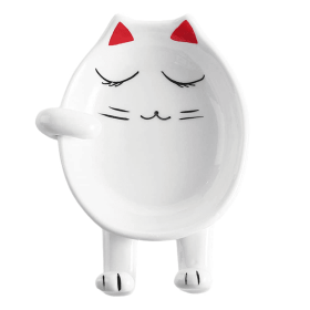 1pc Cat Ceramic Spoon Rest | Cute Kitchen Utensil Holder (Style: Set B)