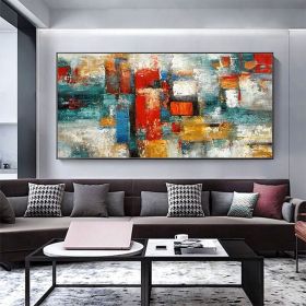 Hand-Painted Oil Canvas Wall Art | Modern Abstract Home Decor (size: 75x150cm)