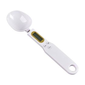 Digital Kitchen Scale with LCD Display | 0.1g-500g Measuring Spoon (Color: White)