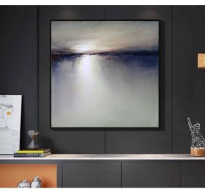 Hand-Painted Grey Abstract Oil Painting | High-Quality Canvas Art (size: 150x150cm)