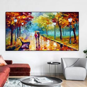 Handmade Large Abstract Landscape Oil Painting | Modern Wall Art (size: 75x150cm)