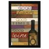 "Good Wine" By Marla Rae, Printed Wall Art, Ready To Hang Framed Poster, Black Frame