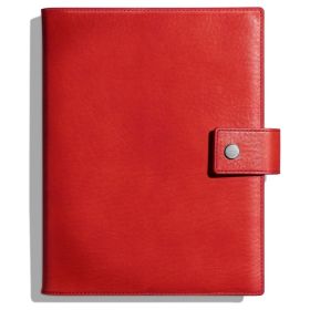 Shinola Premium Leather Large Journal Cover (Color: Chili)