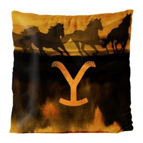 Yellowstone Wild Horses Throw Pillow | Decorative Home Accent (SKU: 1YLS/23500/0001/RET)