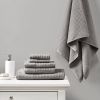 Cotton Waffle Jacquard Antimicrobial Bath Towel 6 Piece Set