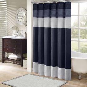 Faux Silk Shower Curtain (Color: as Pic)