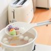 1pc New Multi-functional Large Filter Spoon Kitchen Long Handle With Clip Filter Spoon Household Dumpling Glutinous Rice Ball Colander