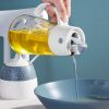 1pc Automatic Glass Oil Pot | Leak-Proof Kitchen Dispenser Bottle