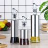 1pc Glass Oil & Seasoning Bottle with Stainless Steel Sheath