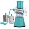 1pc Rotary Cheese Grater & Vegetable Slicer | 3 Interchangeable Blades