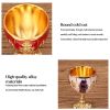 30/40ML Aluminum Alloy Wine Glasses Retro Dinnerware Goblet Vintage European Style Spirit Vodka Champagne Glasses Bar Home Decor