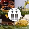 1pc Glass Oil & Seasoning Bottle with Stainless Steel Sheath