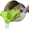 1pc Silicone Clip-On Pot & Pasta Strainer | Adjustable Kitchen Tool