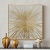 Large Hand-Painted Abstract Golden Oil Painting | Canvas Wall Art