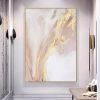 Handmade Abstract Pink & Gold Oil Painting | Modern Canvas Art