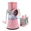 1pc Rotary Cheese Grater & Vegetable Slicer | 3 Interchangeable Blades